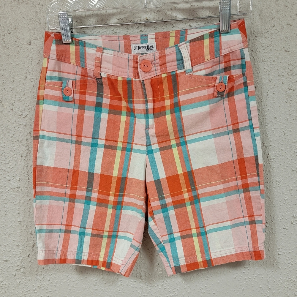 St. Johns Bay - Women's Plaid Print Shorts